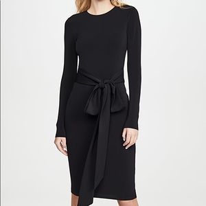 alice + olivia Delora Long Sleeve Tie Waist Dress